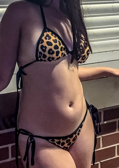 Cheetah Print Two-Piece Bikini Set