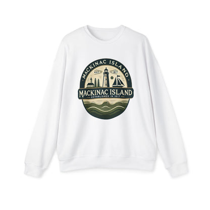 Vintage Mackinac Island Unisex Drop Shoulder Sweatshirt