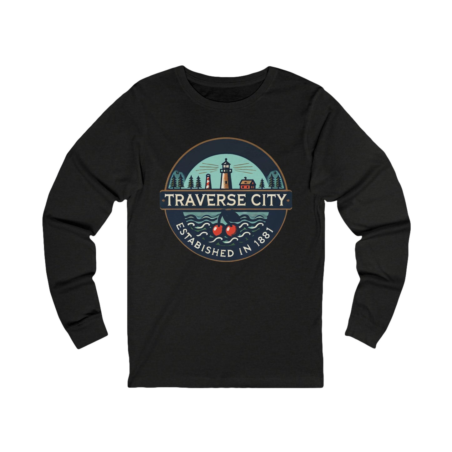 Vintage Traverse City Unisex Jersey Long Sleeve Tee