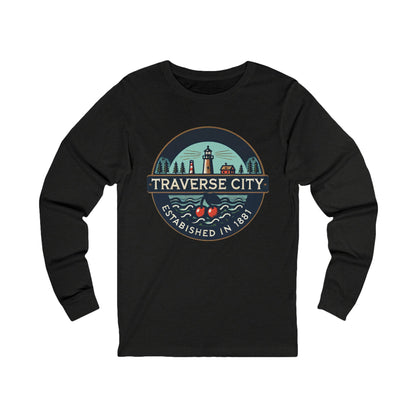 Vintage Traverse City Unisex Jersey Long Sleeve Tee