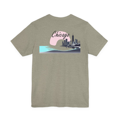Elegant Chicago Skyline Unisex Jersey Short Sleeve Tee