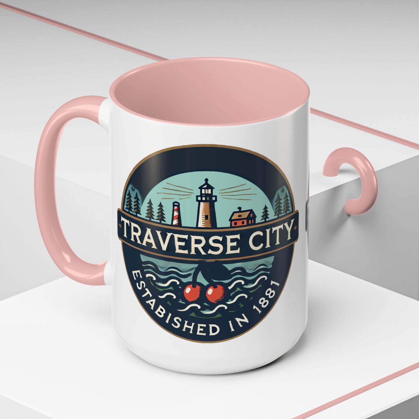 Vintage Traverse City Accent Coffee Mug