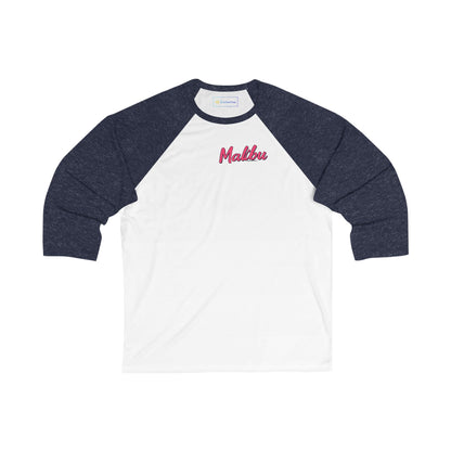Retro Malibu Men's 3/4 Sleeve Baseball Tee