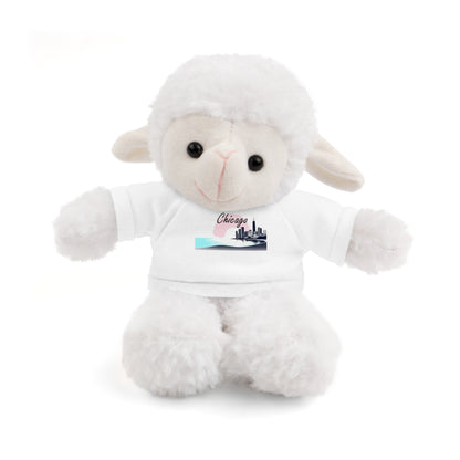 Elegant Chicago Skyline Stuffed Animals with Tee