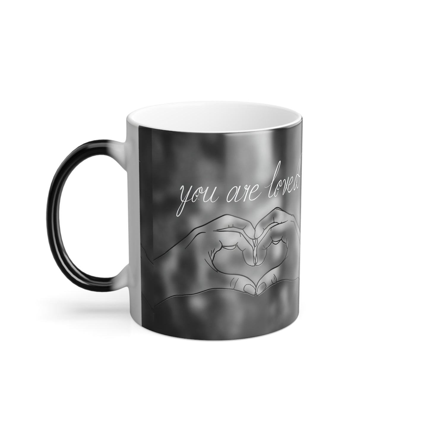 You Are Loved (Heart Hands) Color Morphing Mug