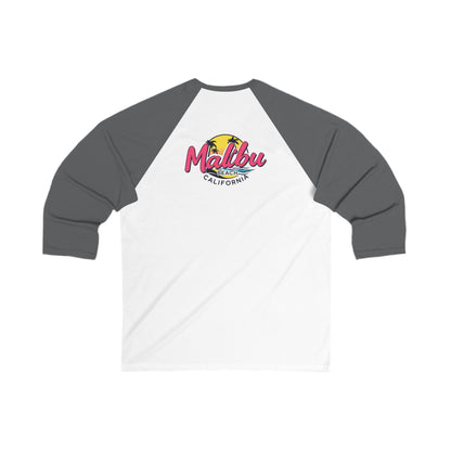 Retro Malibu Men's 3/4 Sleeve Baseball Tee
