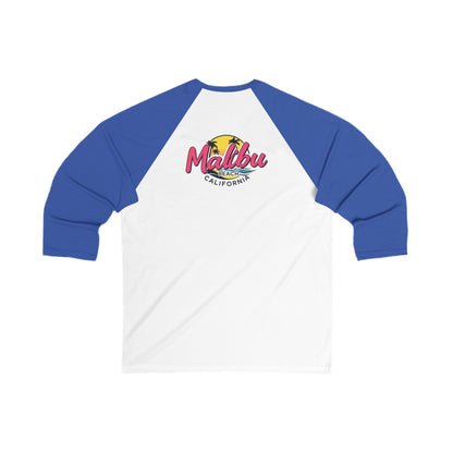 Retro Malibu Men's 3/4 Sleeve Baseball Tee