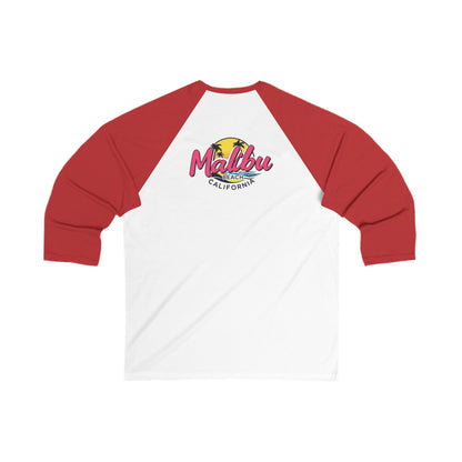 Retro Malibu Men's 3/4 Sleeve Baseball Tee
