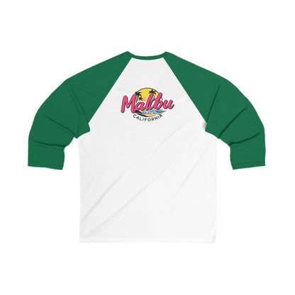Retro Malibu Men's 3/4 Sleeve Baseball Tee