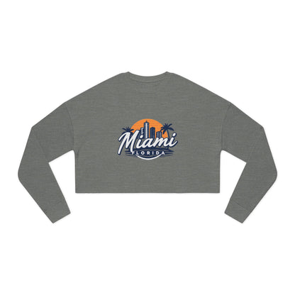 Retro Miami Women's Cropped Sweatshirt