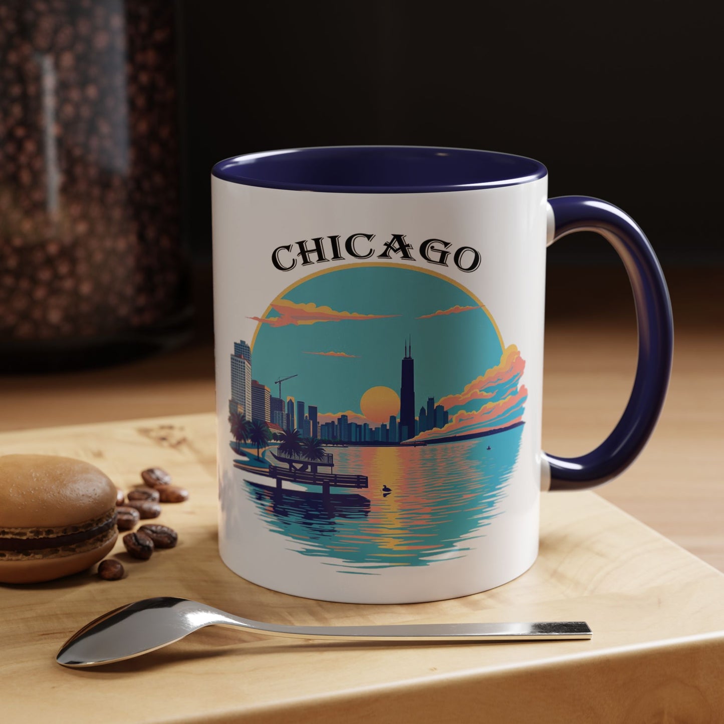 Retro Chicago Accent Coffee Mug