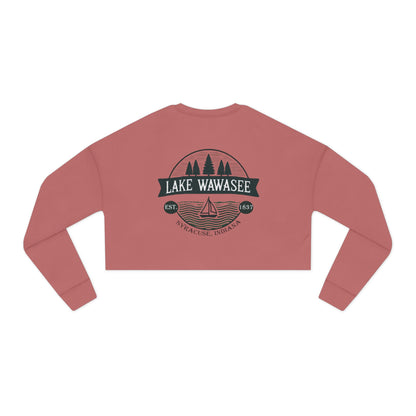 Vintage Lake Wawasee Women's Cropped Sweatshirt