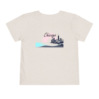 Elegant Chicago Skyline Unisex Toddler Short Sleeve Tee