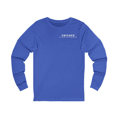 Latitudes Chicago Skyline Unisex Jersey Long Sleeve Tee