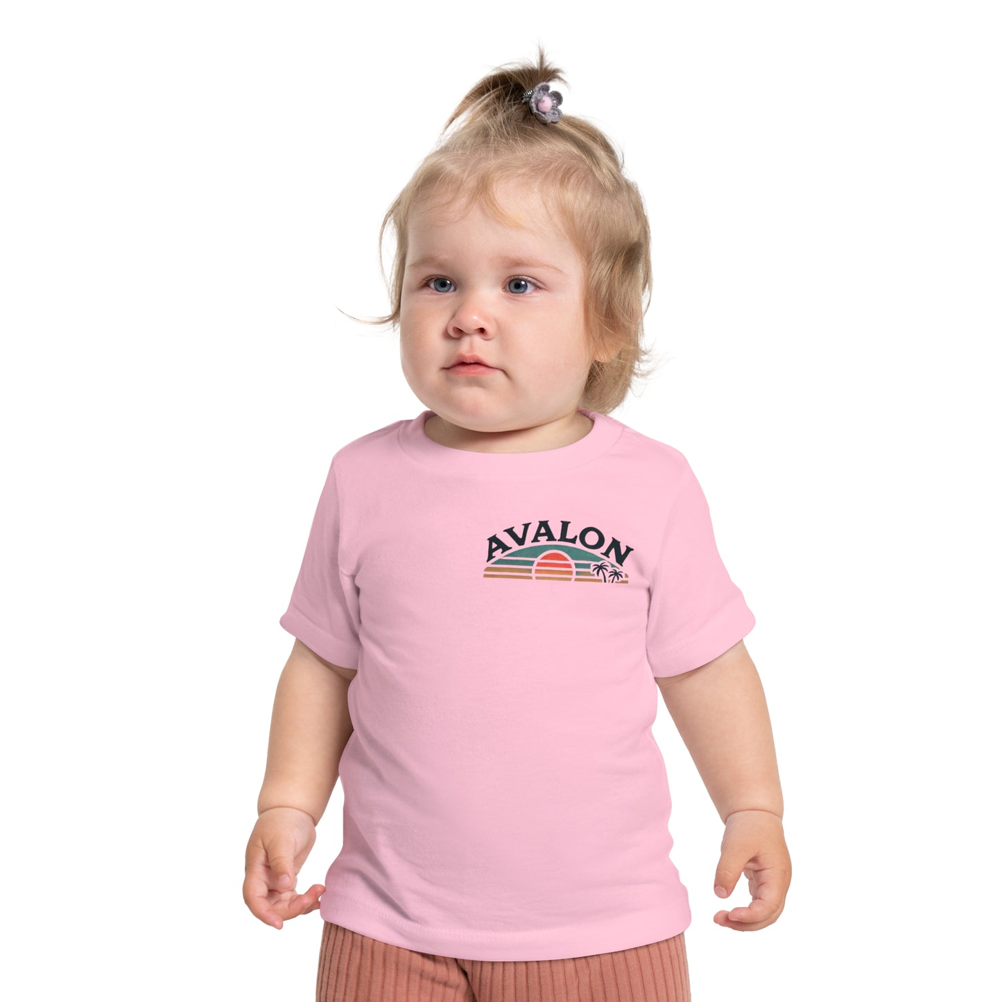 Retro Avalon Sunset Unisex Baby Short Sleeve T-Shirt