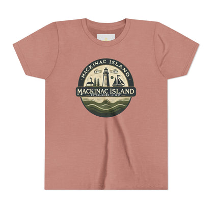 Vintage Mackinac Island Unisex Youth Short Sleeve Tee