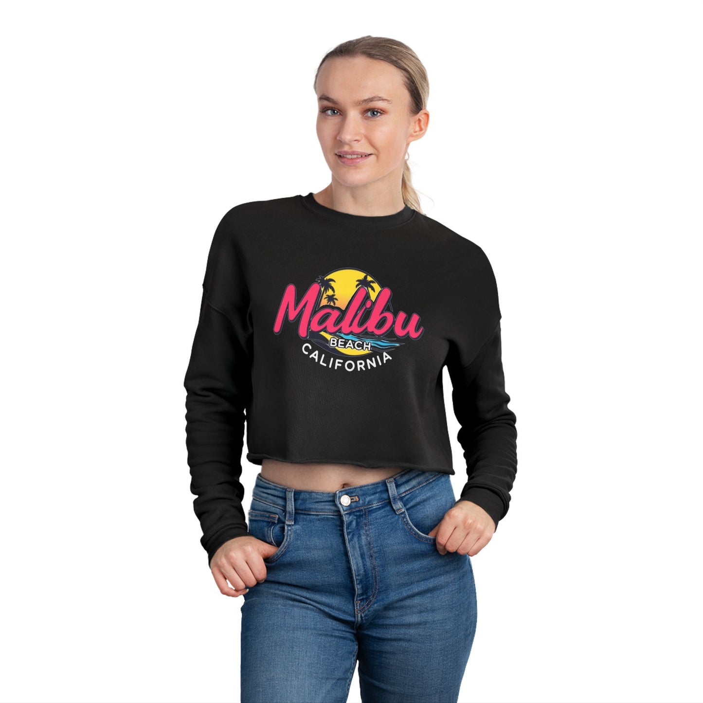 Retro Malibu Women's Cropped Sweatshirt