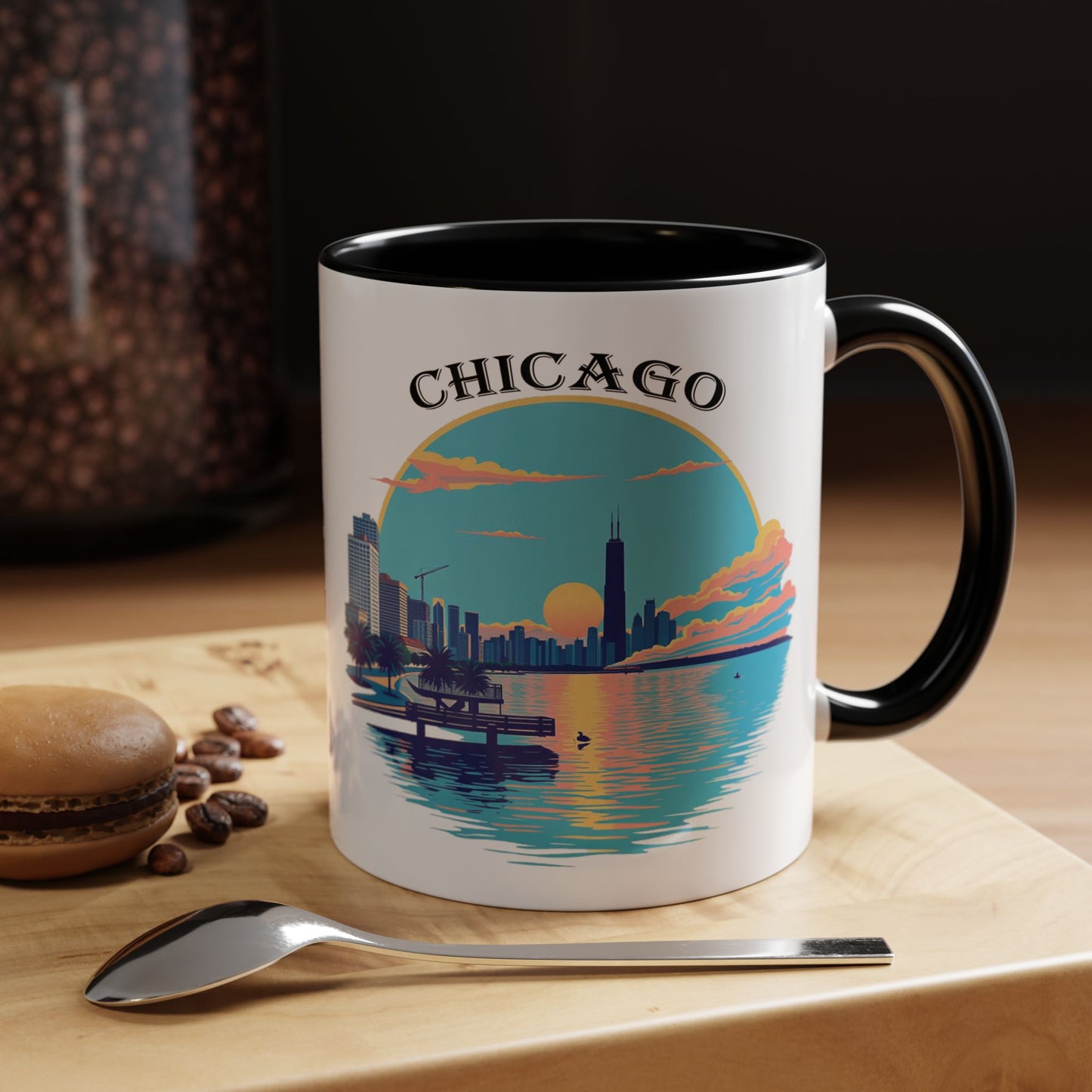 Retro Chicago Accent Coffee Mug