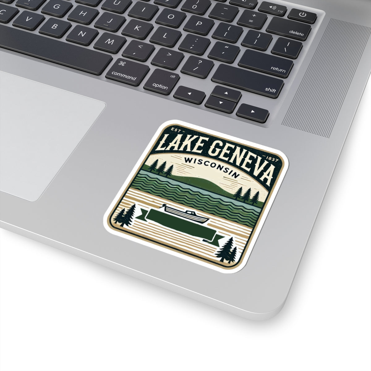 Vintage Lake Geneva Kiss-Cut Sticker