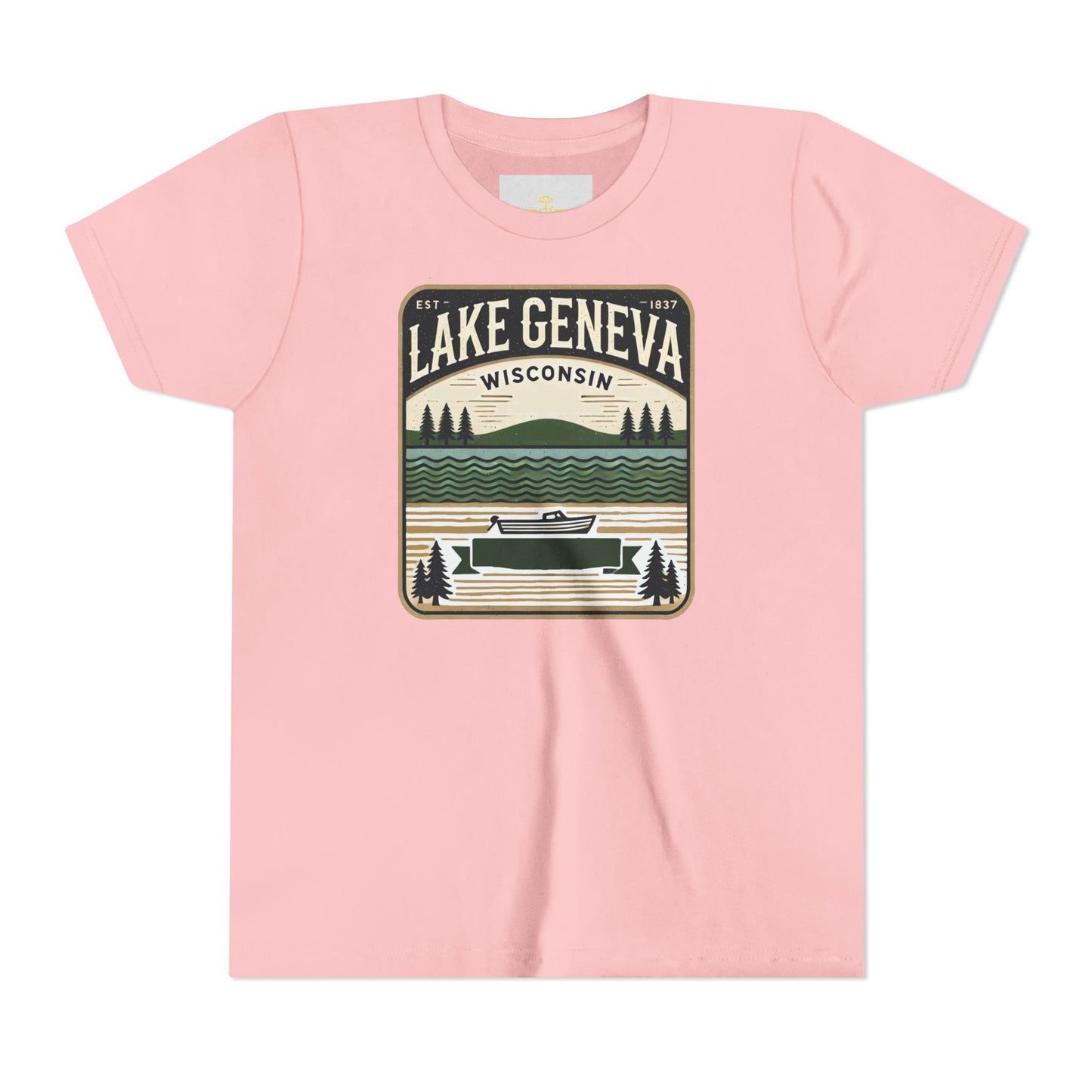 Vintage Lake Geneva Unisex Youth Short Sleeve Tee