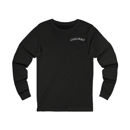Retro Chicago Sunset Unisex Jersey Long Sleeve Tee
