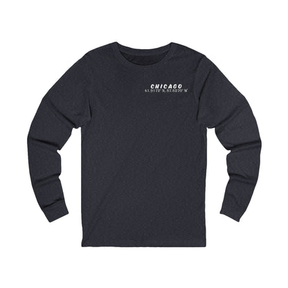 Latitudes Chicago Skyline Unisex Jersey Long Sleeve Tee