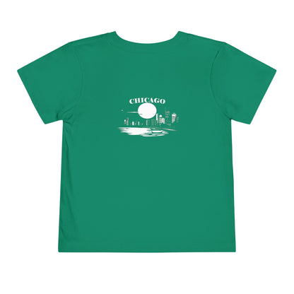 Mystery Noir Chicago Skyline Sunset Unisex Toddler Short Sleeve Tee
