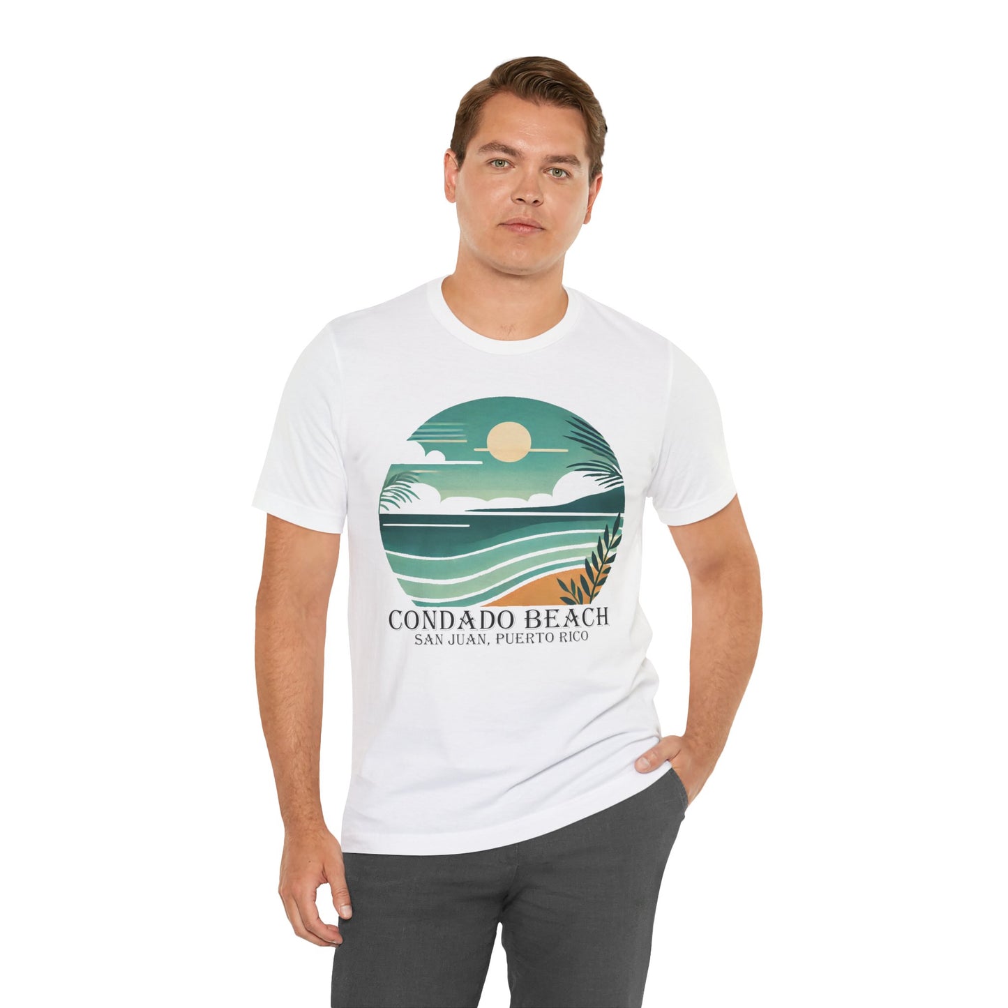 Coastal Vibes Condado Beach Unisex Jersey Short Sleeve Tee