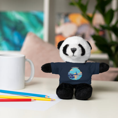 Retro Chicago Sunset Stuffed Animals with Tee
