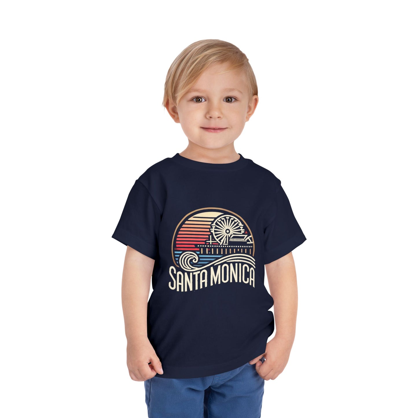 Vibrant Santa Monica Toddler Short Sleeve Tee