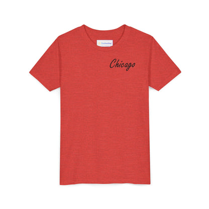 Elegant Chicago Skyline Unisex Youth Short Sleeve Tee