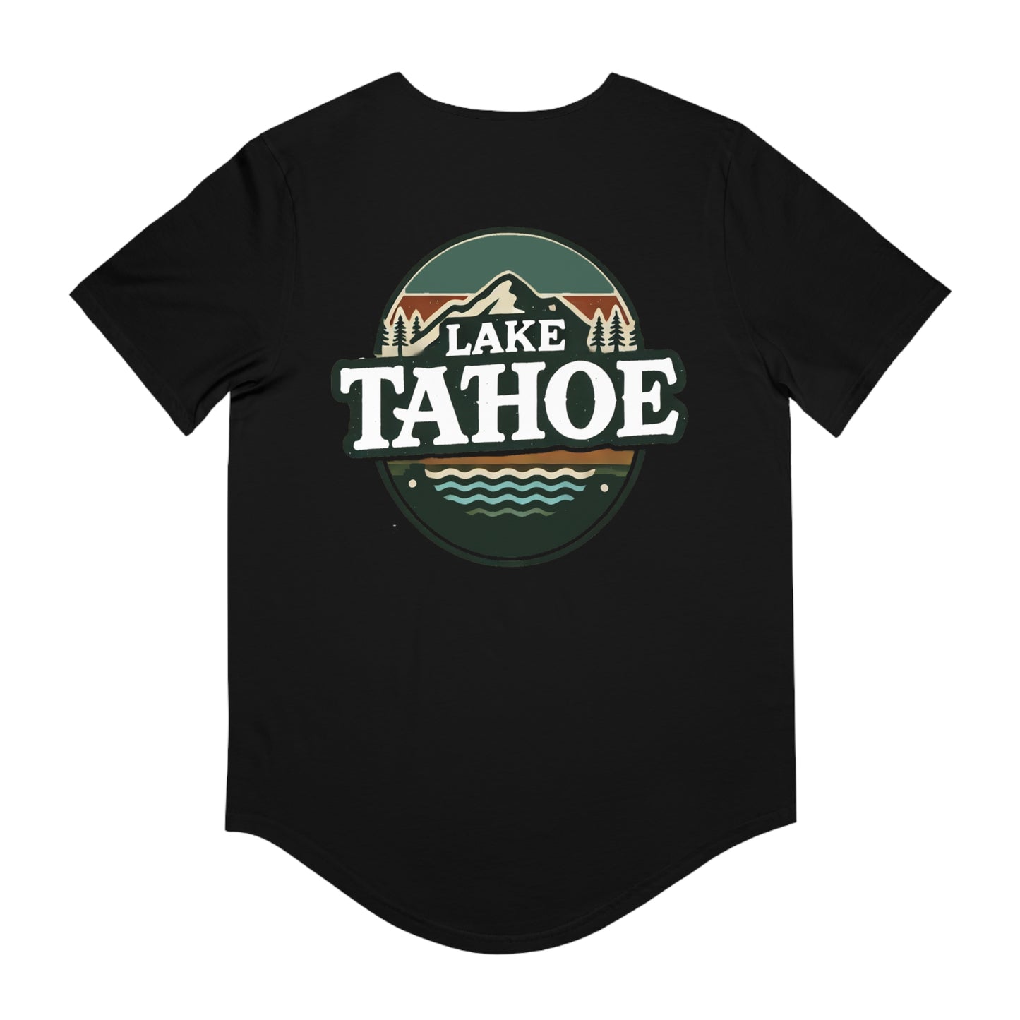 Vintage Lake Tahoe Men's Jersey Curved Hem Tee