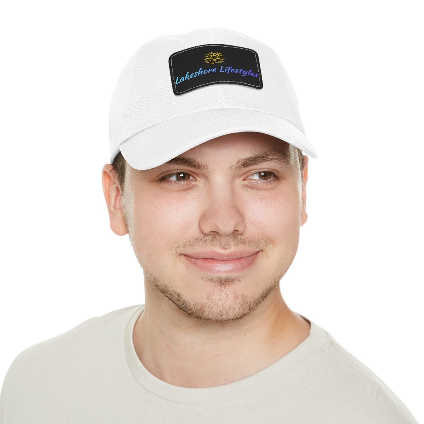 Lakeshore Lifestyles Dad Hat with Leather Patch (Rectangle)