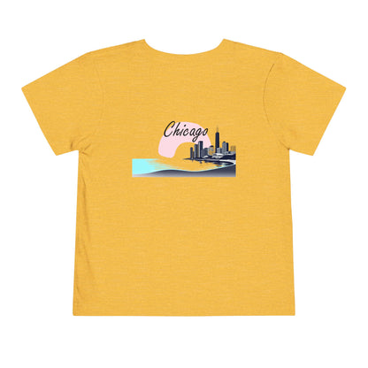 Elegant Chicago Skyline Unisex Toddler Short Sleeve Tee