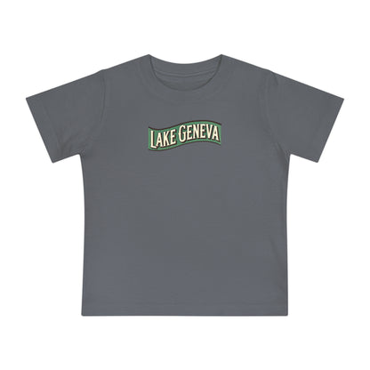 Retro Lake Geneva Unisex Baby Short Sleeve T-Shirt