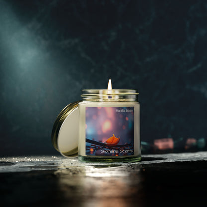Vanilla Bean Scented Coconut Apricot Wax Candle
