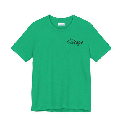 Elegant Chicago Skyline Unisex Jersey Short Sleeve Tee