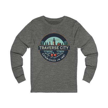 Vintage Traverse City Unisex Jersey Long Sleeve Tee