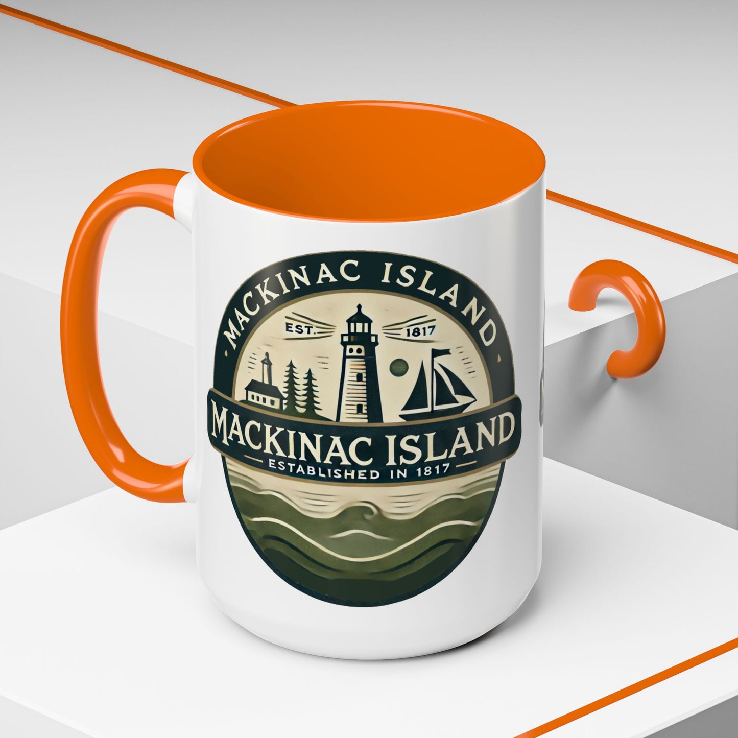 Vintage Mackinac Island Accent Coffee Mug