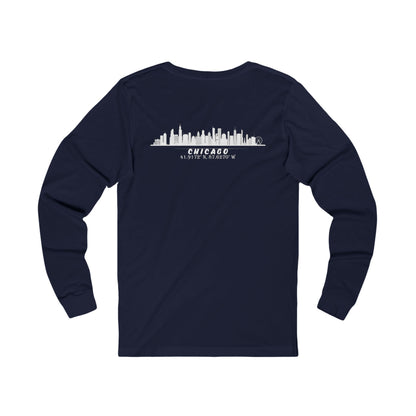 Latitudes Chicago Skyline Unisex Jersey Long Sleeve Tee