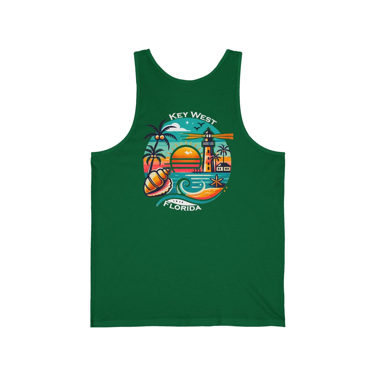 Vibrant Key West Unisex Jersey Tank