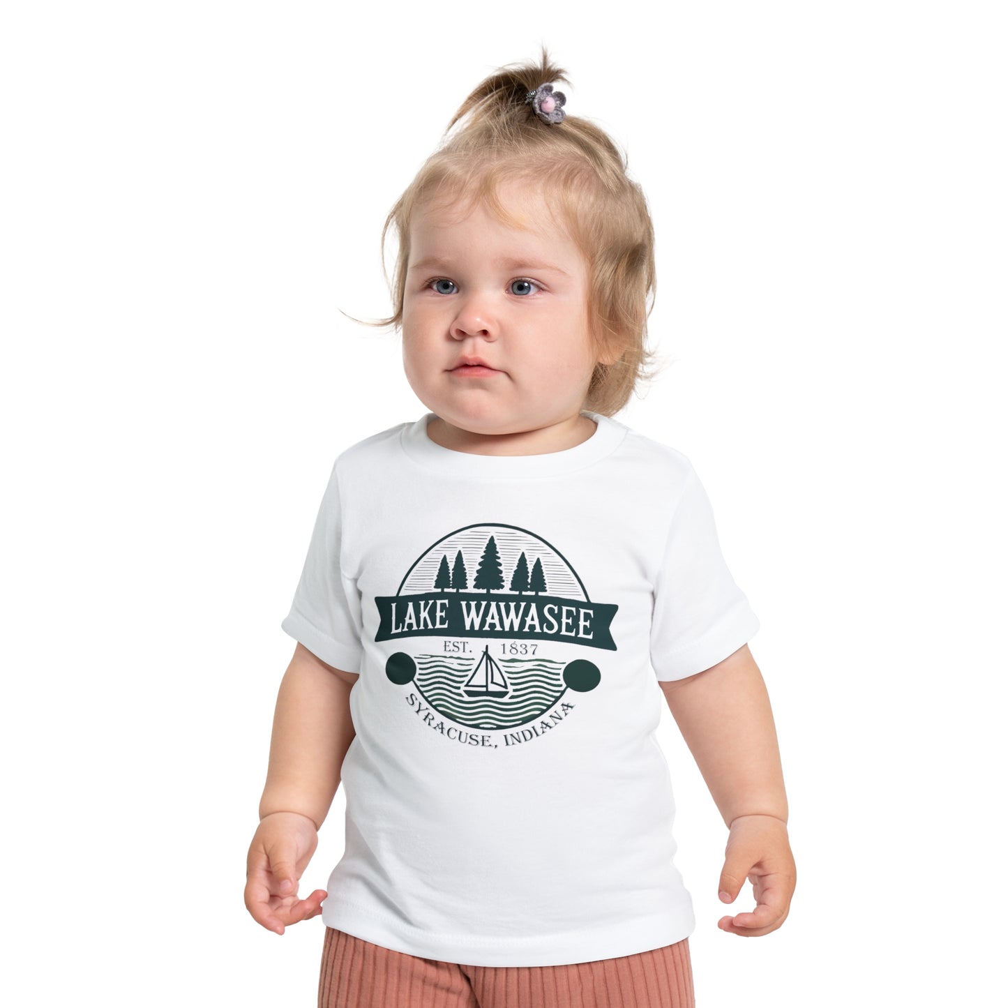 Vintage Lake Wawasee Unisex Baby Short Sleeve T-Shirt