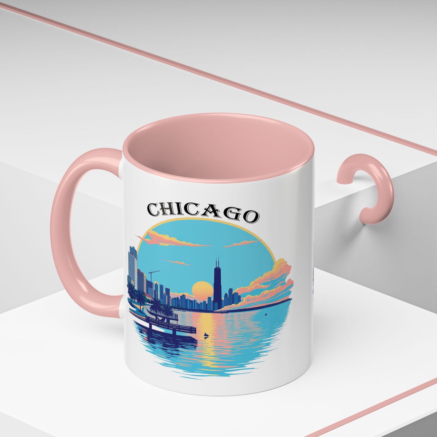 Retro Chicago Accent Coffee Mug