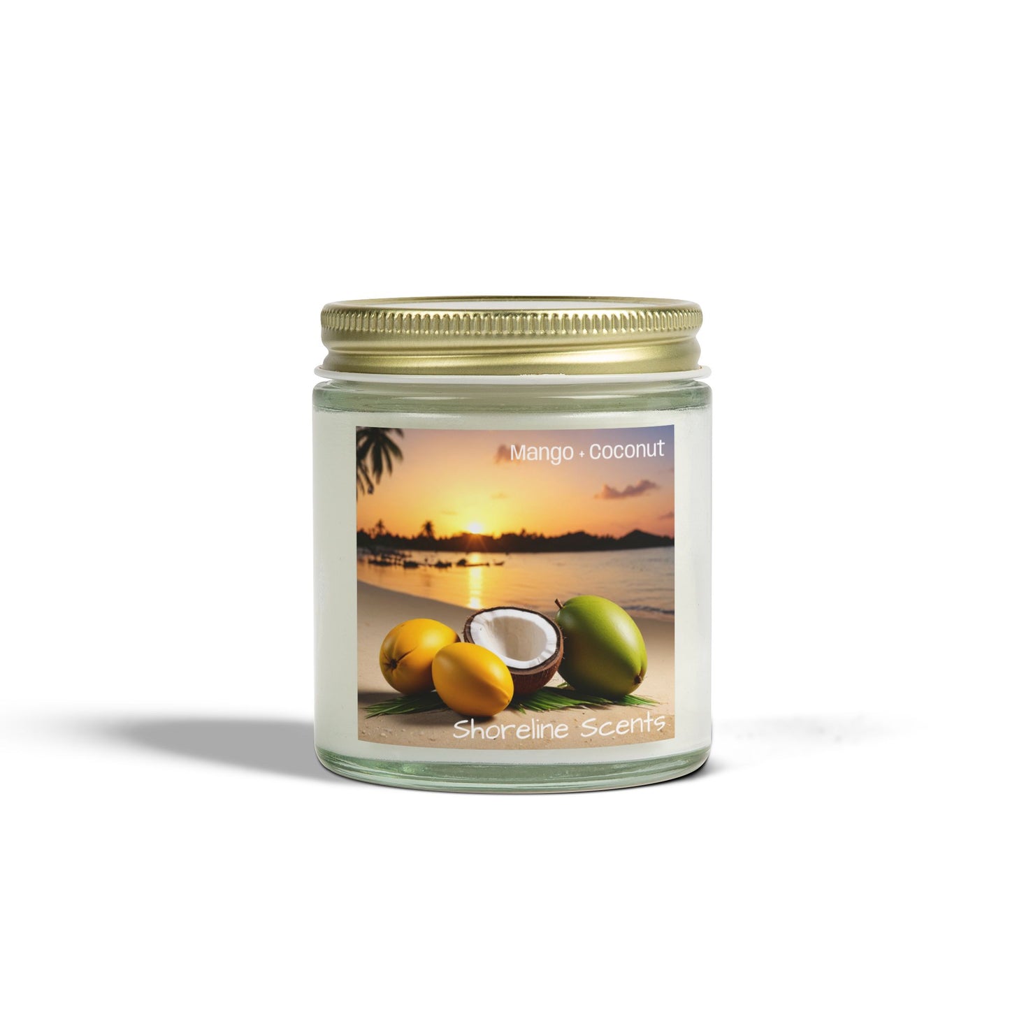 Mango + Coconut Scented Coconut Apricot Wax Candle