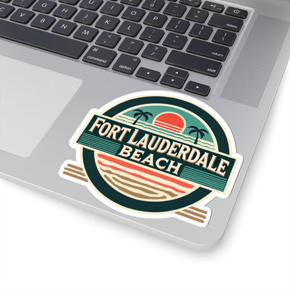 Vintage Fort Lauderdale Kiss-Cut Sticker