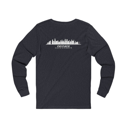 Latitudes Chicago Skyline Unisex Jersey Long Sleeve Tee