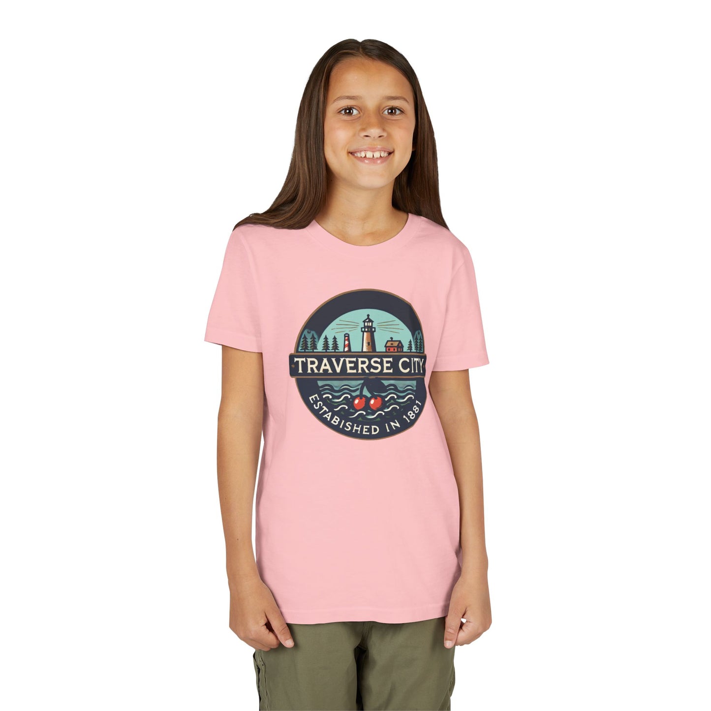 Vintage Traverse City Unisex Youth Short Sleeve Tee