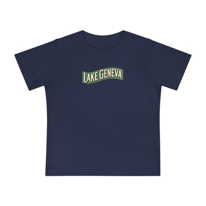 Retro Lake Geneva Unisex Baby Short Sleeve T-Shirt
