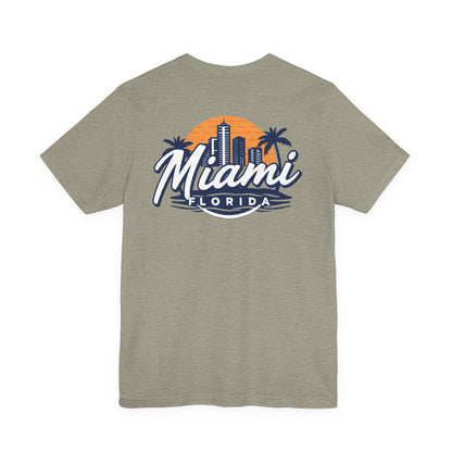 Retro Miami Unisex Jersey Short Sleeve Tee