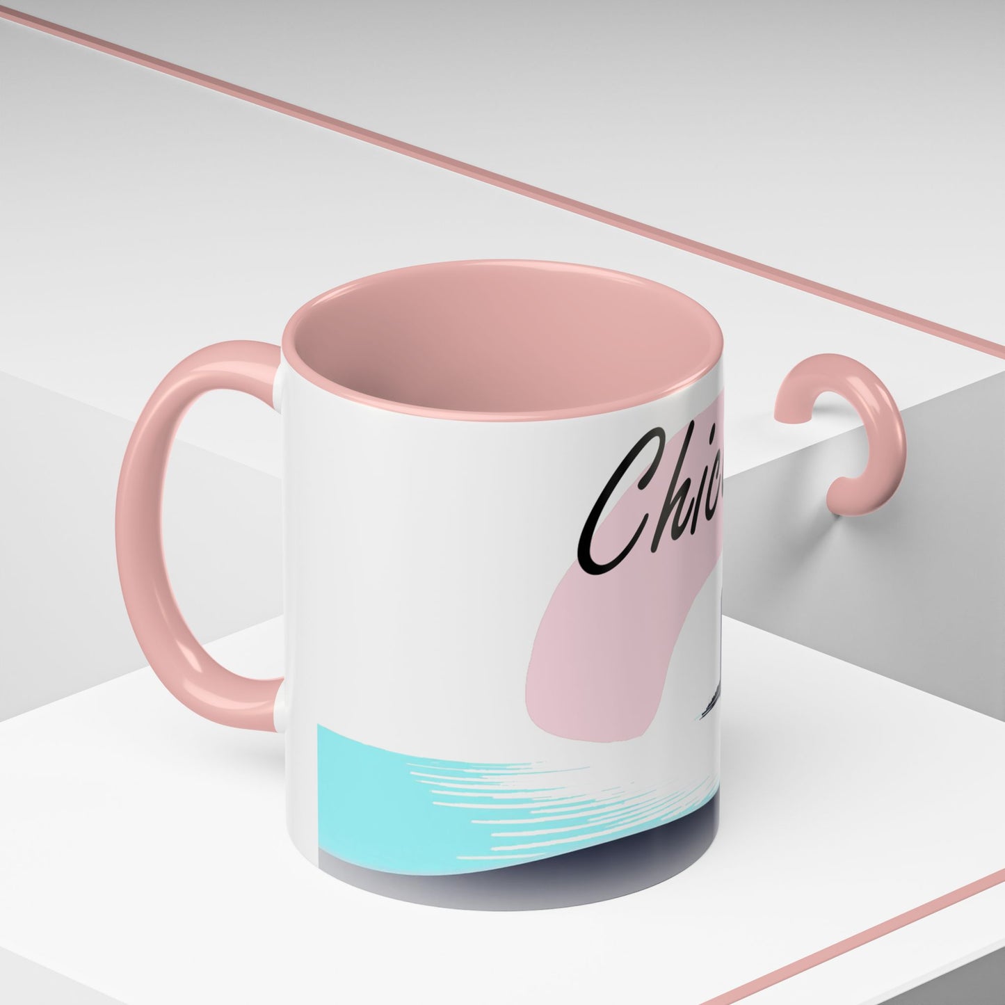 Elegant Chicago Skyline Accent Coffee Mug